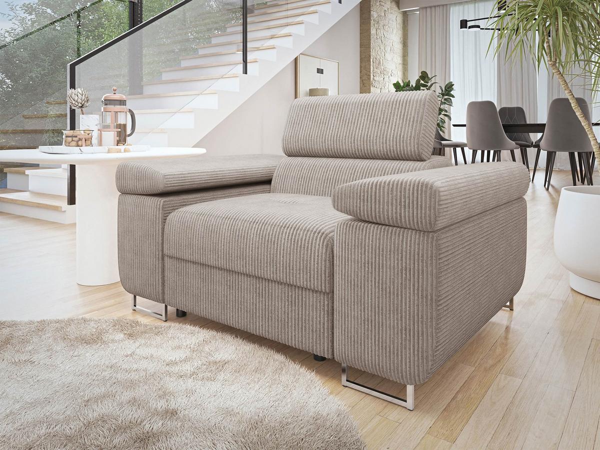 SESSEL Torezio Cord - Sahara, Holz/Textil (134/90/102cm) - MIRJAN24
