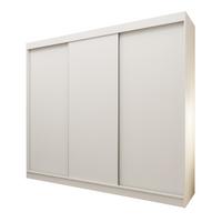 SCHWEBETÜRENSCHRANK SOFIA 240/216/61 cm 3-türig Weiß - Weiß, Holzwerkstoff (240/216/61cm) - MASSENO