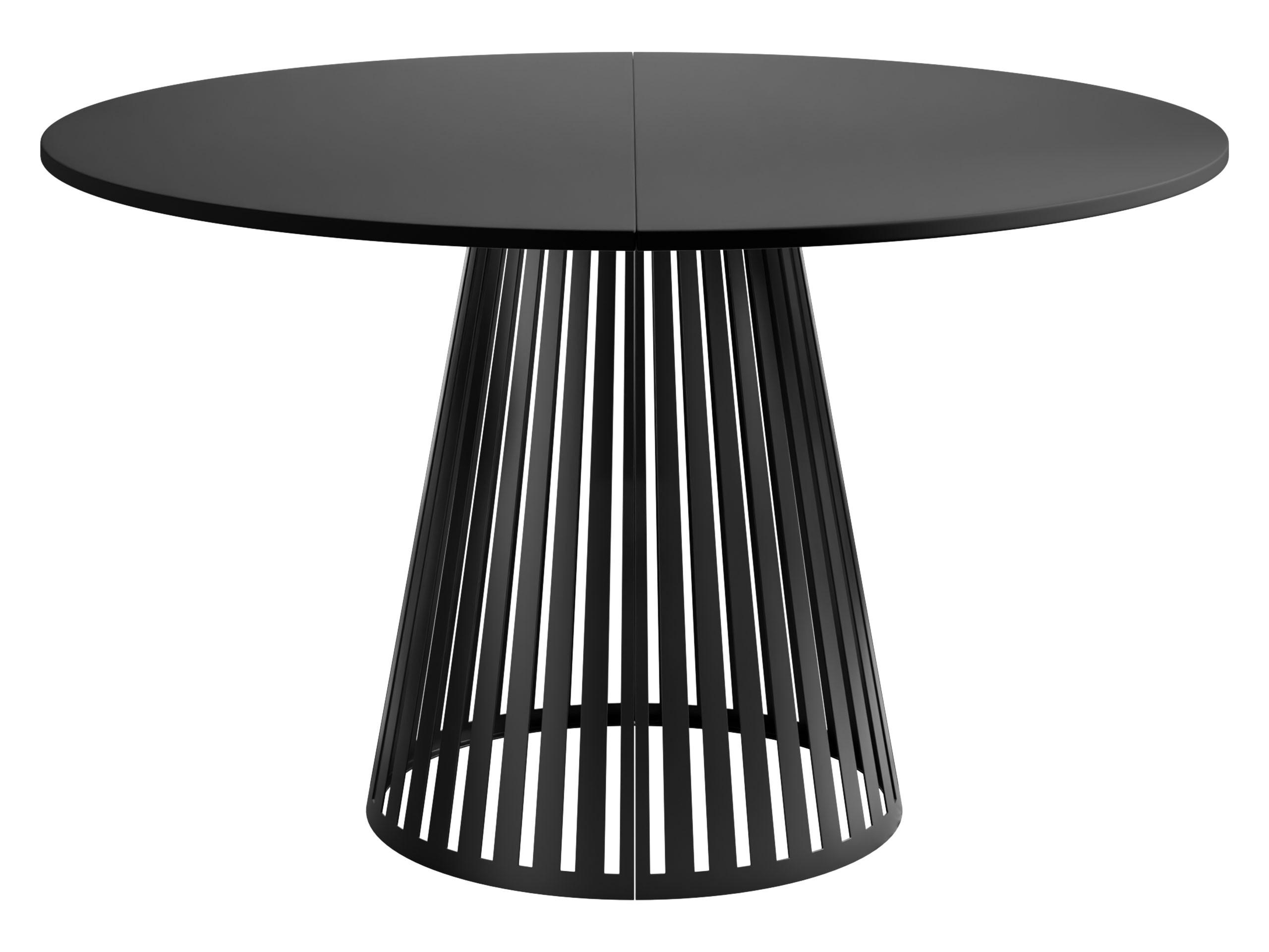 ESSTISCH ausziehbar Cone 120 - Schwarz, Holzwerkstoff/Metall (120/120/76cm) - MIRJAN24