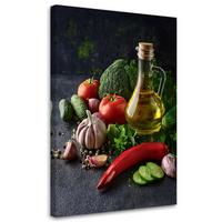 WANDBILD gemüseküche - Multicolor, Textil (40/60cm) - Feeby