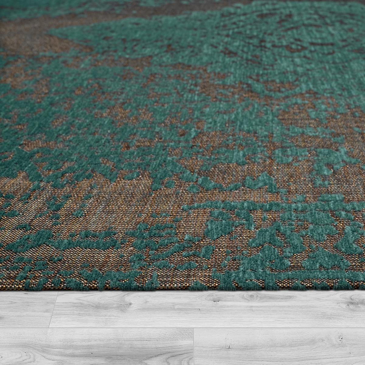 KURZFLORTEPPICH, im Vintage-Stil, Türkis, 160 x 230 cm - Blau, Textil (230/160cm) - KADIMA DESIGN