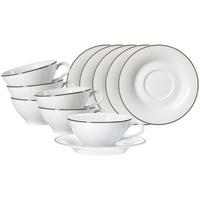 TEETASSEN MIT UNTERTASSEN Ostfriese Grau 100 ml 6er Set - Grau, Keramik (0.1L) - Ritzenhoff Breker