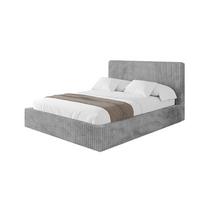 POLSTERBETT mit Bettkasten und Lattenrost, Bett mit Matratze H3/H4 - ALOVA-V1 120x200 Hellgrau - Hellgrau, Holzwerkstoff/Textil (120/200cm) - ALTDECOR