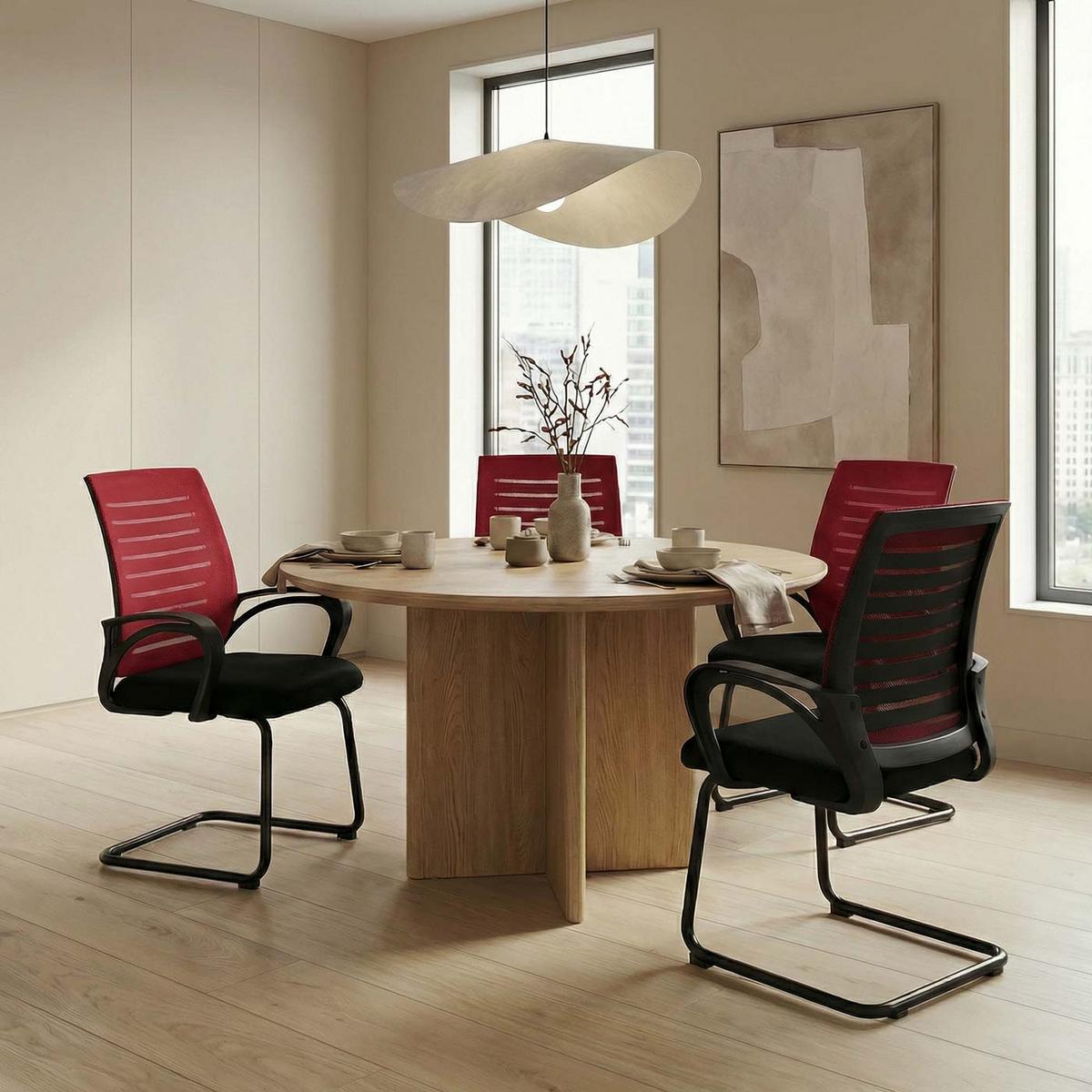 ESSZIMMERSTUHL Rot - Rot, Textil (62/92/57cm) - MCW