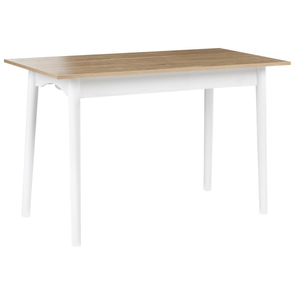 SCHREIBTISCH Hellbraun/Weiß 120/60 cm Vitrion - Hellbraun, Holzwerkstoff (60/120/76cm) - Beliani