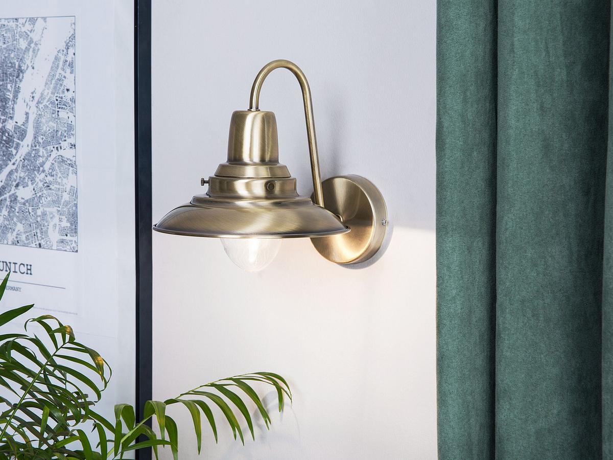 WANDLEUCHTE Luza 20/20/21 cm - Messingfarben, Metall (20/21/20cm) - Beliani