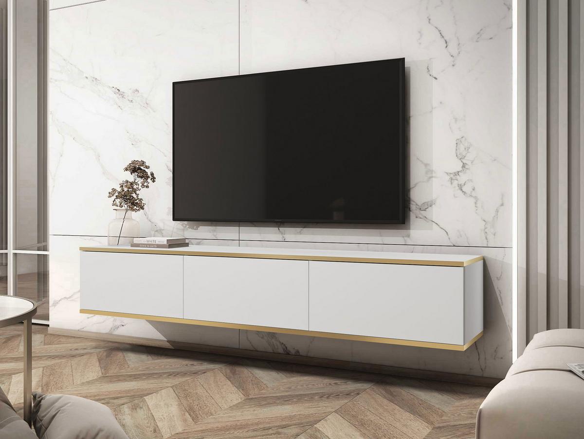 TV-LOWBOARD Oro I - Weiß, Holzwerkstoff (175/30/32cm) - MIRJAN24