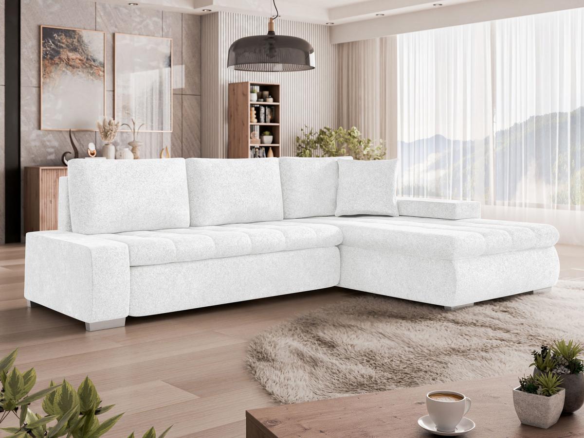 ECKSOFA Orkan Mini - Ecru, Holz/Textil (265/185cm) - MIRJAN24