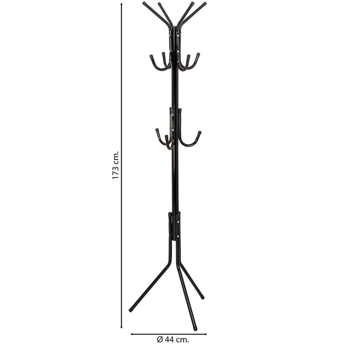 GARDEROBE aus metall - Schwarz, Metall (44/173/44cm) - Wanderlust