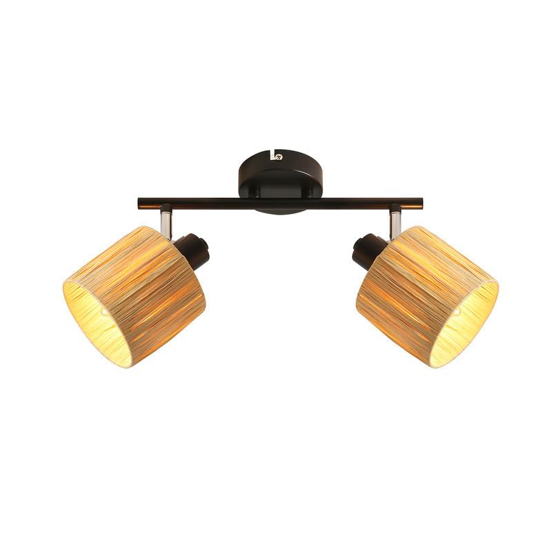 DECKENSTRAHLER Magnano 2-flammig 34.5/17.5/16.5cm - Schwarz, Metall (34.5/17.5/16.5cm) - Nettlife