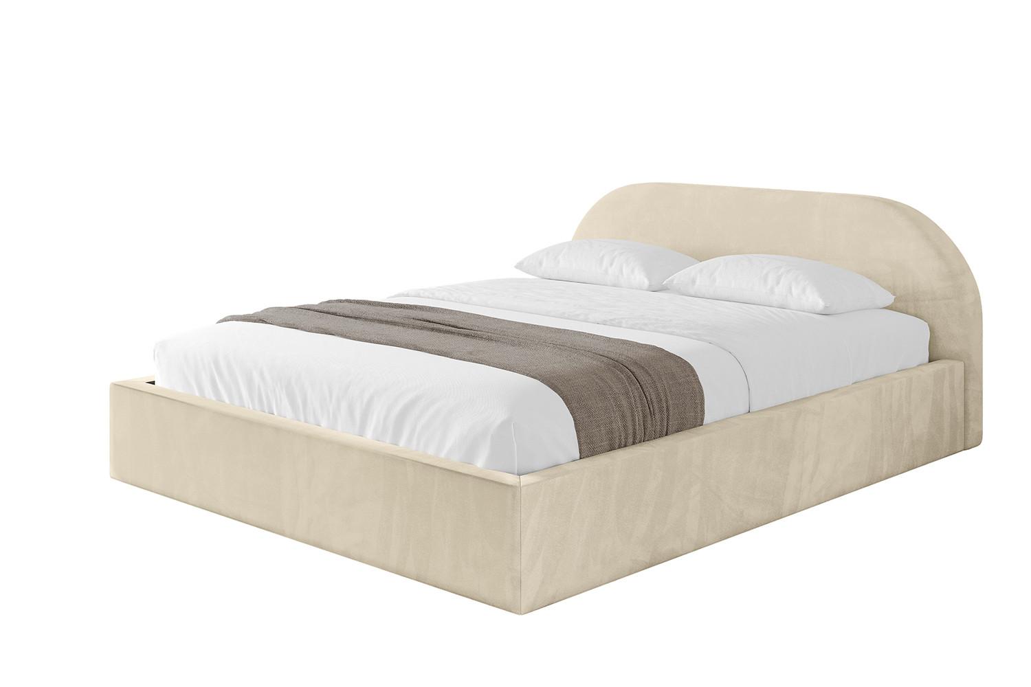 POLSTERBETT mit Bettkasten und Lattenrost, Boxbett ohne Matratze - TIVON-V1 180x200 Beige - Ecru, Holzwerkstoff/Textil (180/200cm) - ALTDECOR