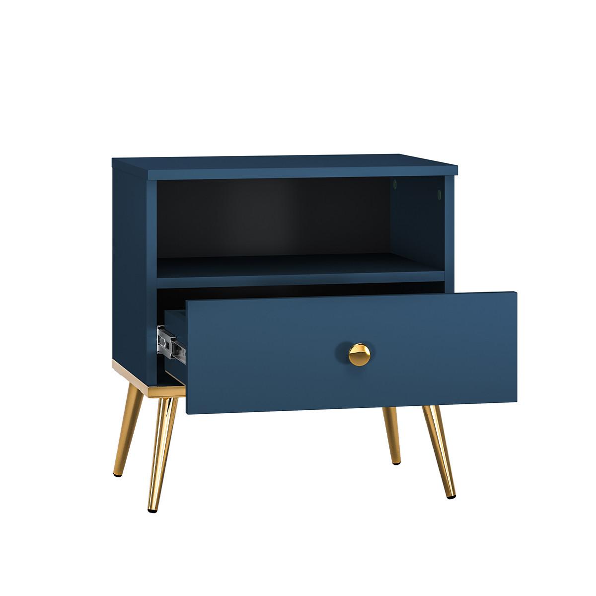 NACHTTISCH Thalia Blau - Blau, Holzwerkstoff (50/53/34cm) - Petits-meubles
