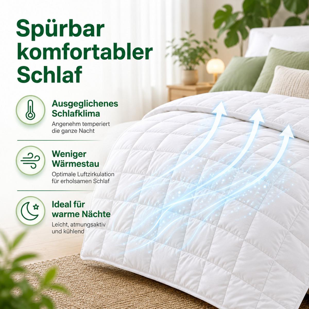 BETTDECKE für heiße Sommer 220 x 240 cm - Weiß, Textil (220/240cm) - Schlaftroll