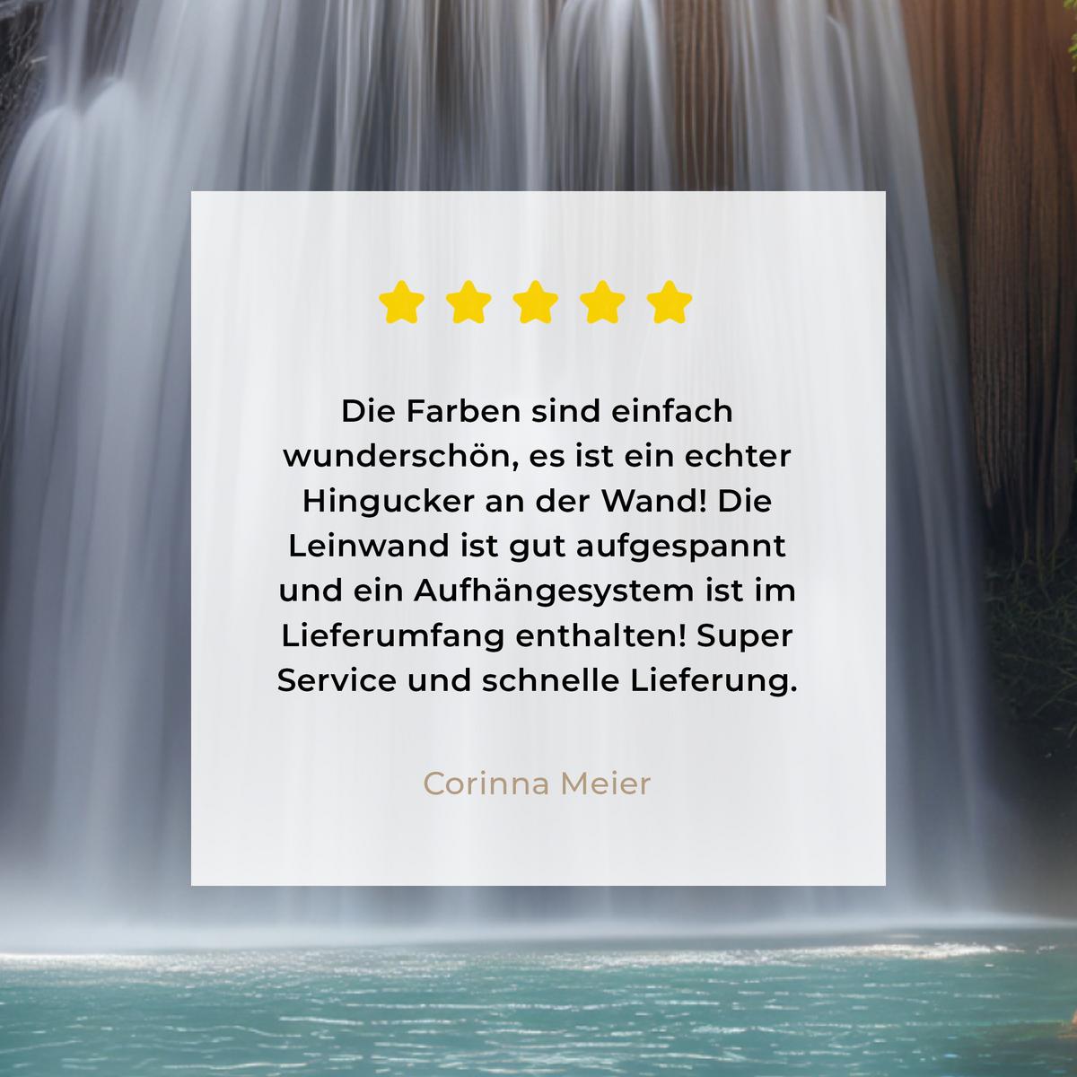 LEINWANDBILD Wasserfall - Natur - Pflanzen - Dschungel - Wasser Room Decor 30x40 cm - Grün, Textil (30/40cm) - MuchoWow