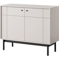 SIDEBOARD Cypressa 2T Beige 104/83/39 cm – mit Beinen auf Gestell - Beige/Schwarz, Holzwerkstoff (104/83/39cm) - AX Living