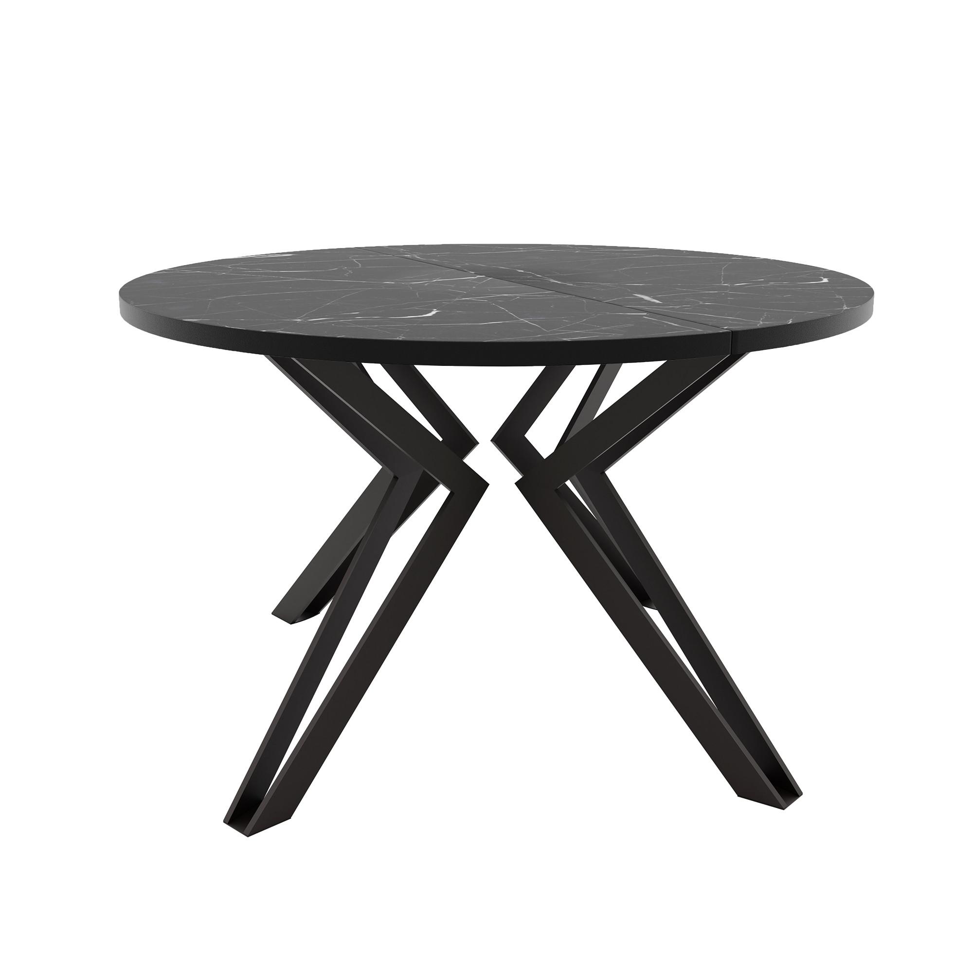ESSTISCH ausziehbar aus MDF, Schwarz - Schwarz, Holzwerkstoff (100/100/76cm) - Idohome