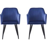 STUHL 2er Set velma Blau - Blau, Textil (57/80/56cm) - Habitat Garten