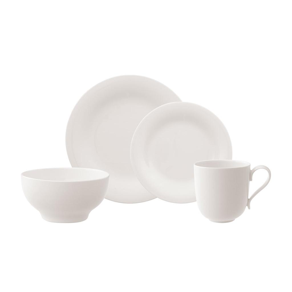 KOMBI-SET New Cottage Basic weiß 4-tlg. - Weiß, Keramik (2/2/2cm) - Villeroy & Boch