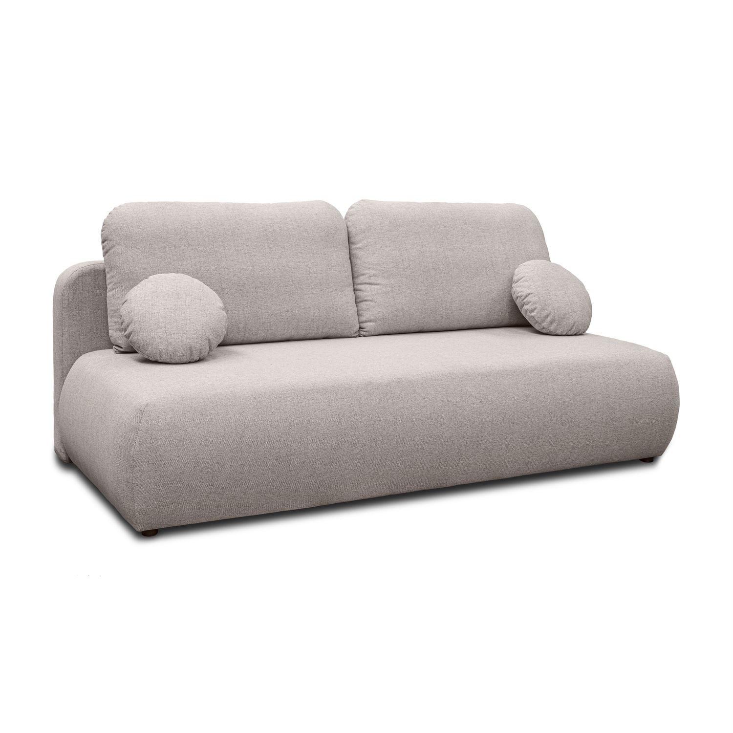 SCHLAFSOFA CLAIRE, zweisitzig, mit Schlaffunktion, Neve 04 - Beige, Textil (208/90/95cm) - Lookway