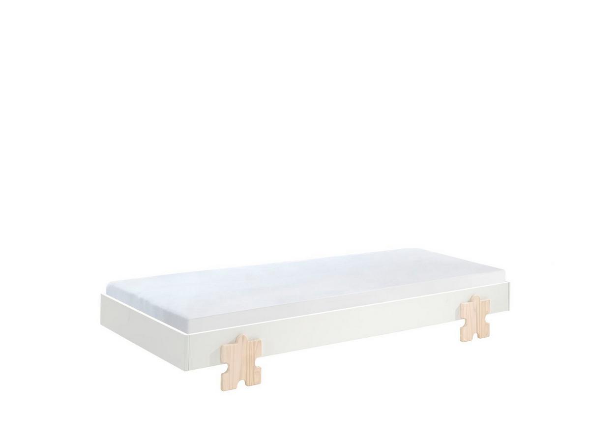 STAPELBETT Karlene 204x28x94 aus MDF in Weiß - Weiß, Holzwerkstoff (90/200cm) - 58aufmkessel