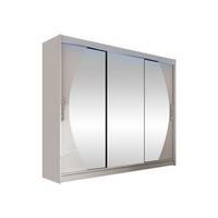 KLEIDERSCHRANK Aston V, mit RGB LED Beleuchtung - Kaschmir/Silberfarben, Holzwerkstoff/Kunststoff (250/215/58cm) - MIRJAN24