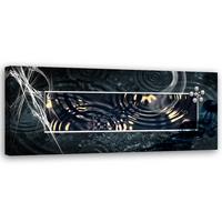 WANDBILD geometrische abstraktion - Grau, Textil (90/30cm) - Feeby