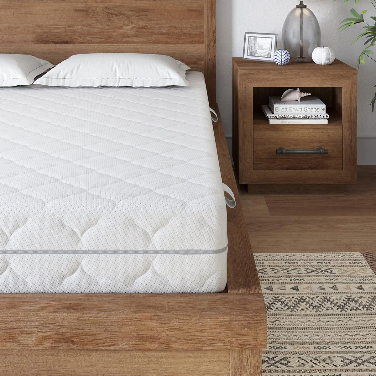 MATRATZE H3 180x200 cm – 24 cm Komforthöhe – 7 Zonen Matratze mit Taschenfederkern, stabile Matratze mit Klimaband & waschbarem Bezug - Weiß, Textil (180/200cm) - Mister Sandman
