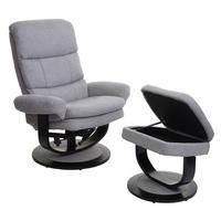 RELAXSESSEL Hellgrau - Hellgrau, Textil (84/107/120cm) - MCW