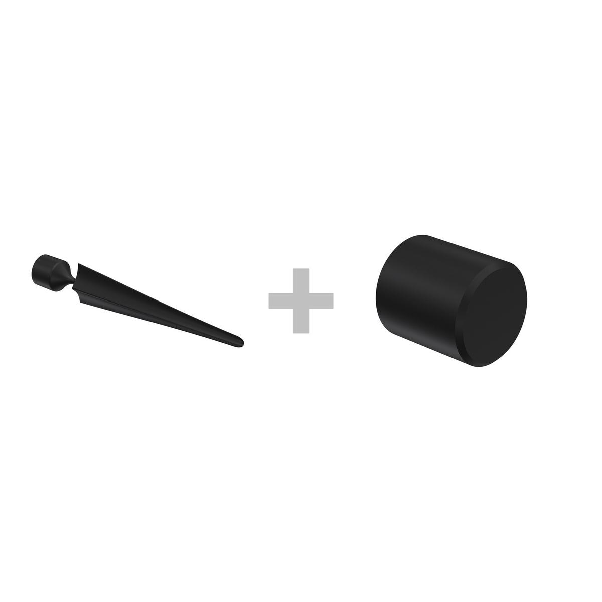 GARDINENSTANGE Olymp Lorenzo 100 cm, 2-läufig, 16 mm Ø Schwarz - Schwarz, Metall (100cm) - INTERDECO