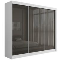 KLEIDERSCHRANK PEKA - 250 cm - Weiß|Grau - Weiß/Grau, Holzwerkstoff (250/215/61cm) - ALTDECOR
