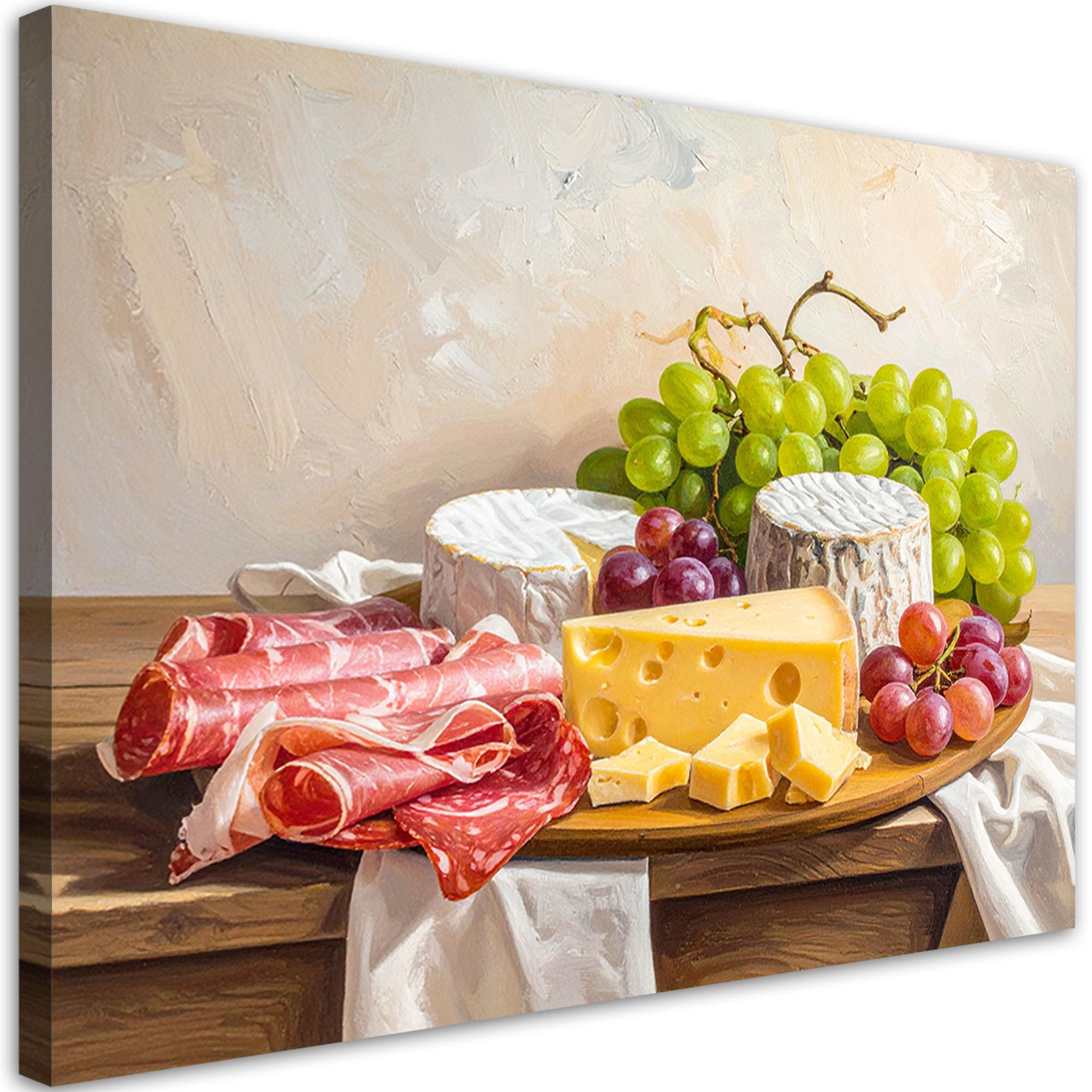 LEINWANDBILD Essen & Trinken 60x40cm - Multicolor, Textil (60/40cm) - Feeby