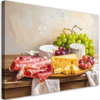 LEINWANDBILD Essen & Trinken 60x40cm - Multicolor, Textil (60/40cm) - Feeby