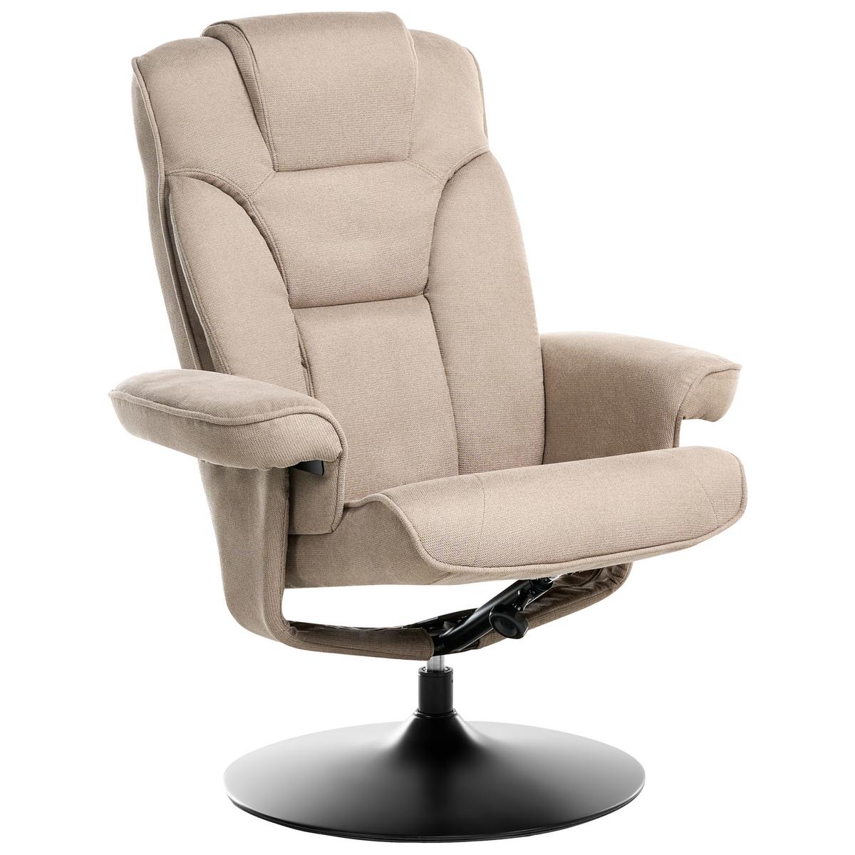 FERNSEHSESSEL Taupe Nyks - Taupe/Schwarz, Textil (87/98/81cm) - Beliani