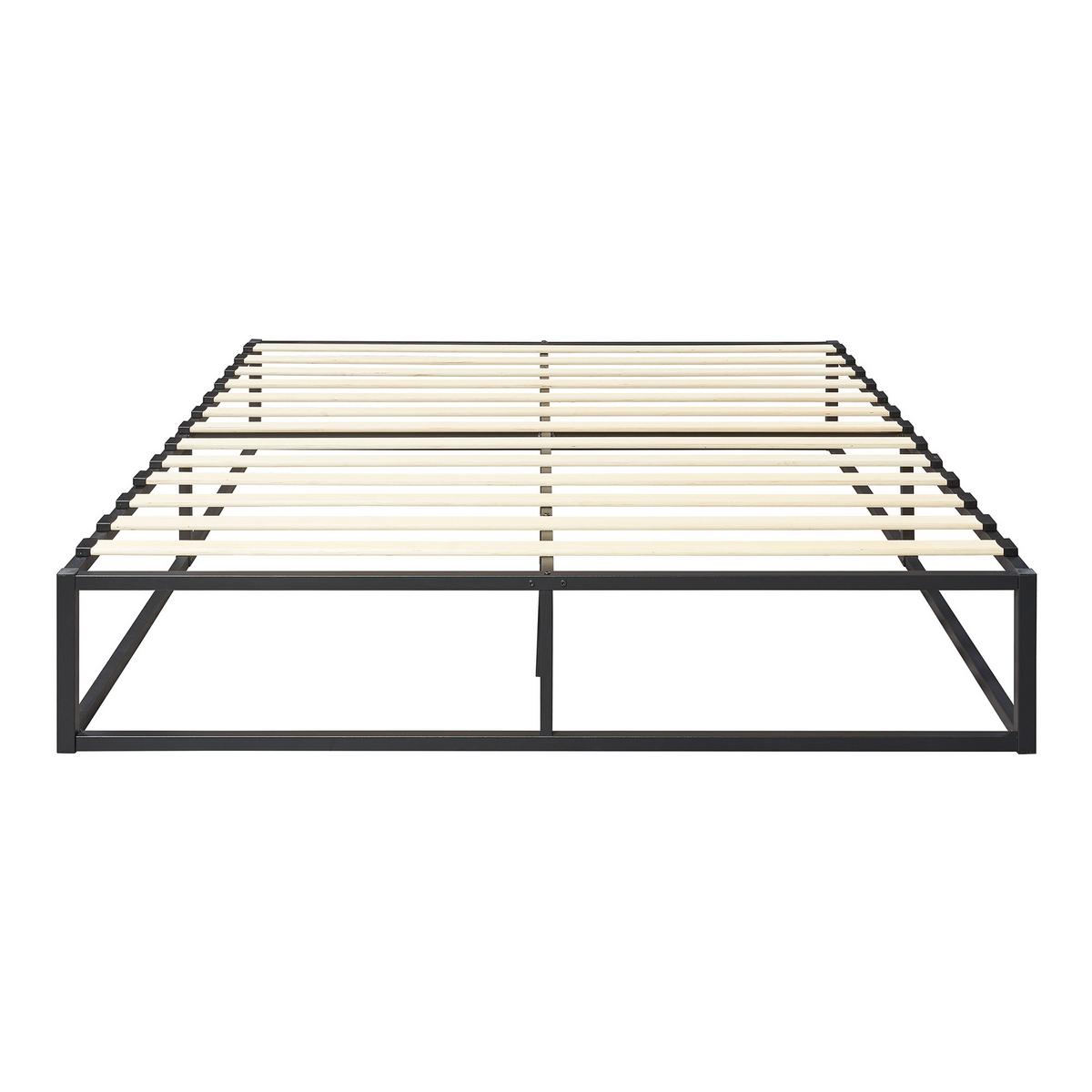 METALLBETT Kreta - Schwarz, Metall (180/200cm) - [en.casa]