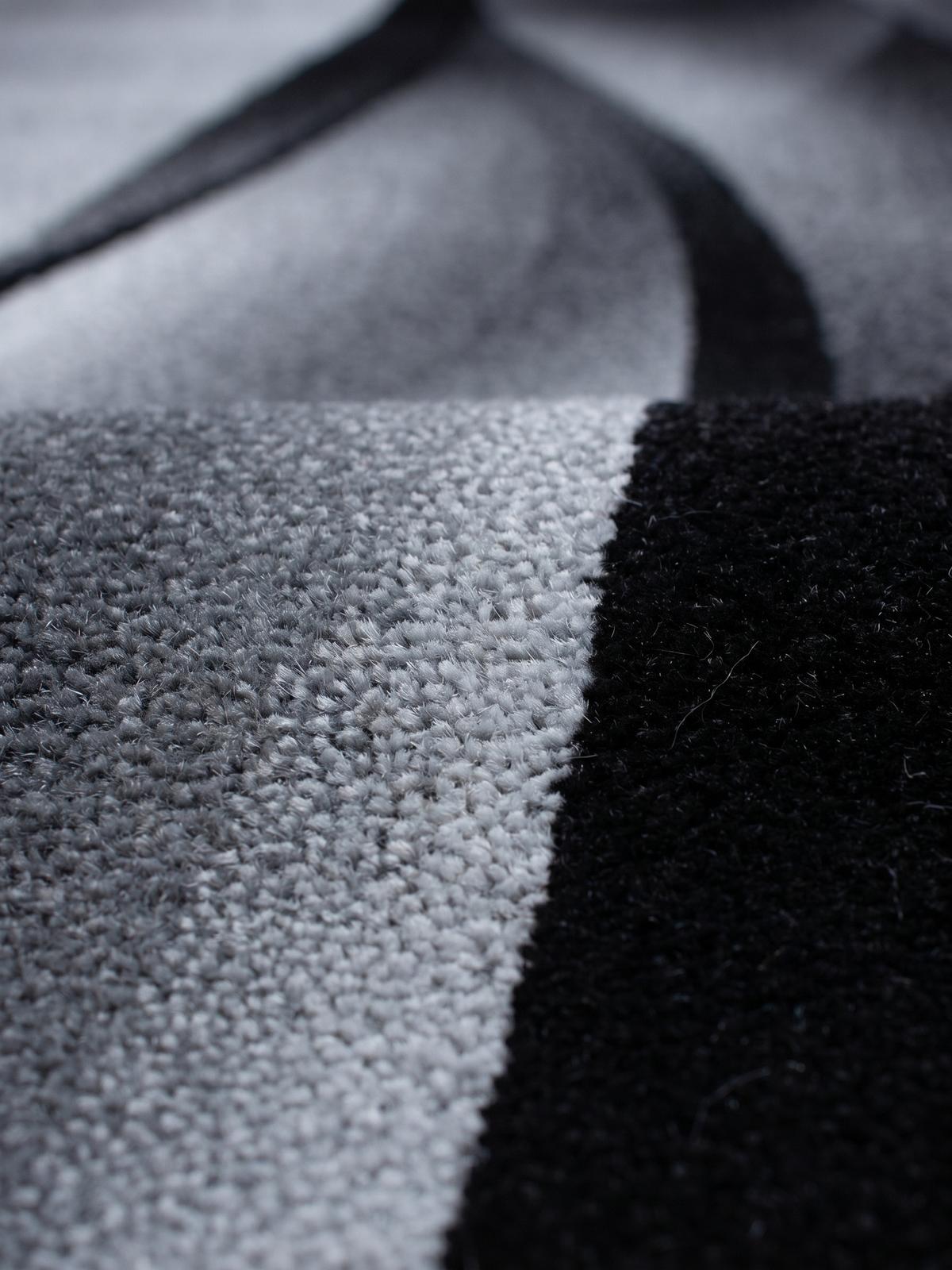 TEPPICH Kurzflor INN in Schwarz, mit Farbverlauf, 80 x 300 cm - Schwarz, Textil (80/300cm) - KADIMA DESIGN