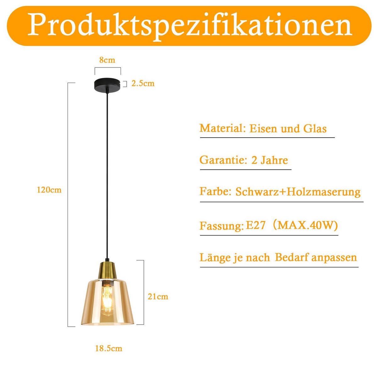 PENDELLEUCHTE Marmon 8/8/146.5 cm - Schwarz, Metall (8/8/146.5cm) - Nettlife