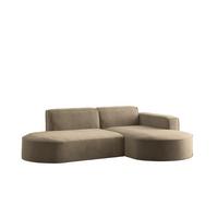 ECKSOFA Palma Xs In Noel - Braun, Holzwerkstoff/Textil (236/165cm) - Fun Möbel