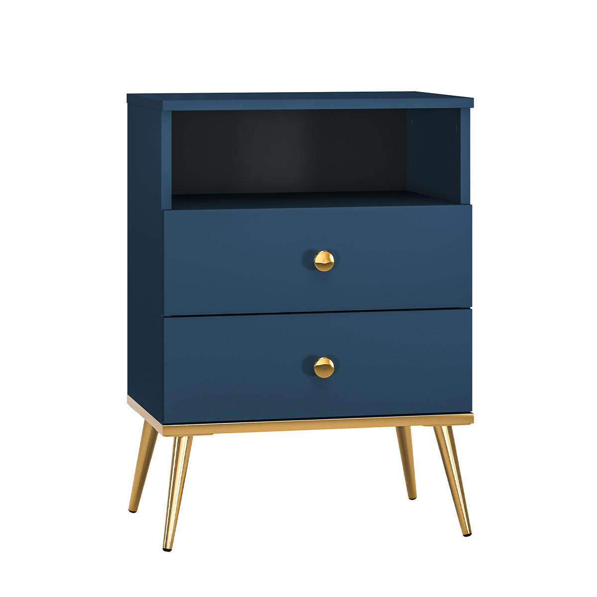 NACHTTISCH Thalia Blau - Blau, Holzwerkstoff (50/70/34cm) - Petits-meubles