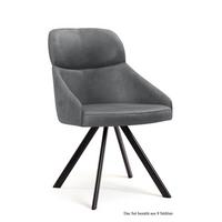 ESSZIMMERSTUHL (8er-Set) Denni 52x82x63 Schwarz/Grau - Schwarz/Grau, Kunststoff (63/82/52cm) - 58aufmkessel