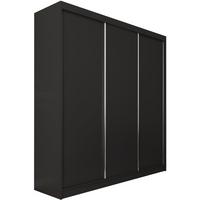 SCHWEBETÜRENSCHRANK Mario II 240/216/61 schwarz mit Schubladen - Schwarz, Holzwerkstoff (240/216/61cm) - Beautysofa