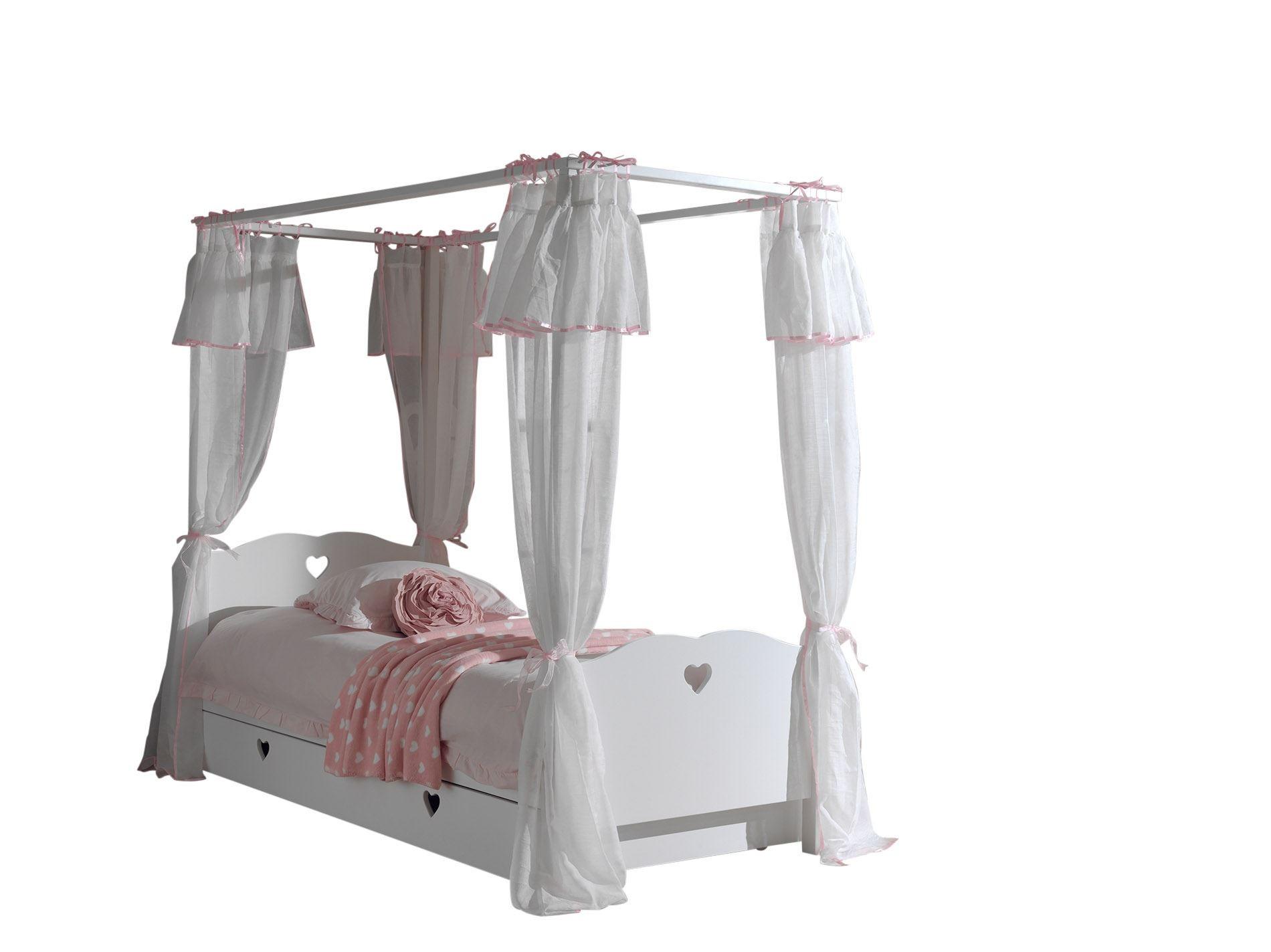 HIMMELBETT Kamila 212x198x98 aus MDF in Weiß - Beige, Holzwerkstoff (90/200cm) - 58aufmkessel