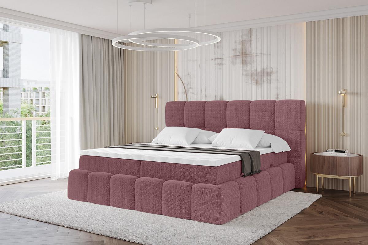 BOXBETT - AURI-H3 - 180x200 Altrosa Aragon - Altrosa, Holzwerkstoff (180/200cm) - ALTDECOR