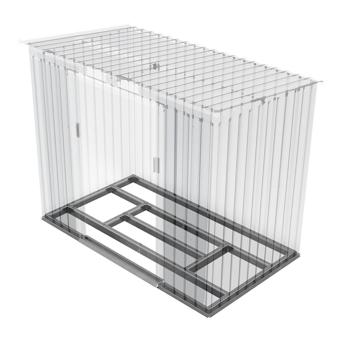 GERÄTESCHUPPEN M Dunkelgrün - Grün, Metall (218/174/132cm) - Juskys