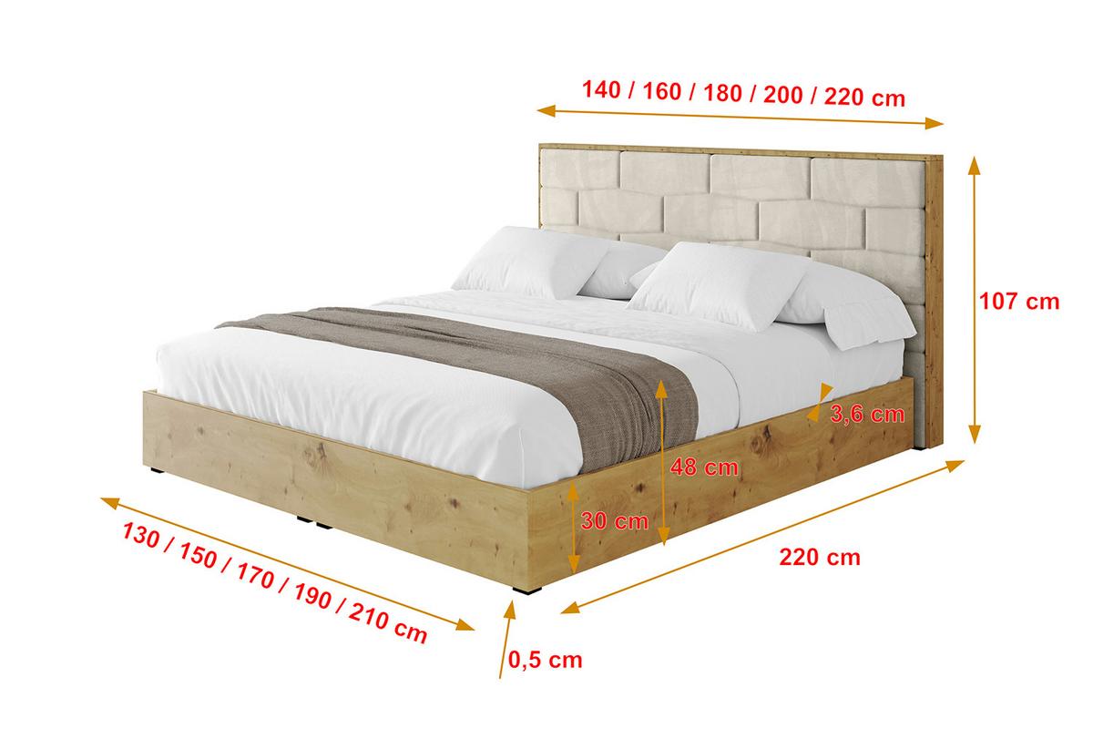 POLSTERBETT mit Bettkasten und Lattenrost, Bett mit Matratze H3/H4 - ENZO8 120x200 Beige - Beige, Holzwerkstoff/Textil (120/200cm) - ALTDECOR