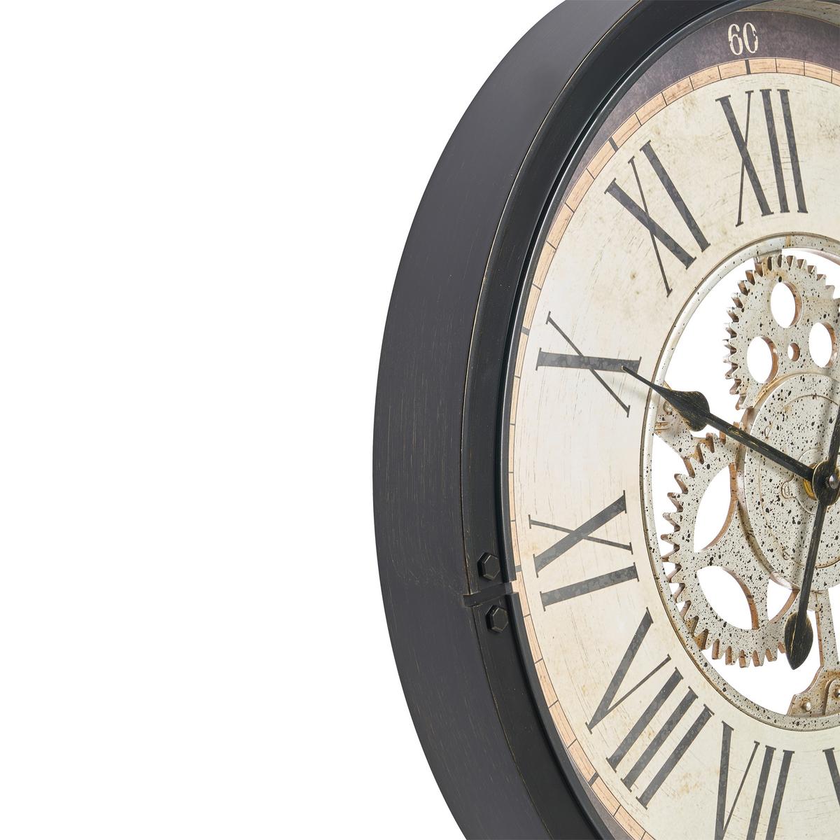 WANDUHR 50 cm Schwarz Bornos - Schwarz, Kunststoff (50/50/6cm) - Beliani