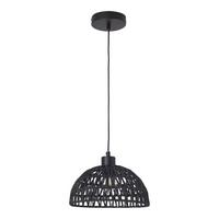HÄNGELAMPE Alton - Schwarz, Naturmaterialen/Metall (25/25/156cm) - lux.pro