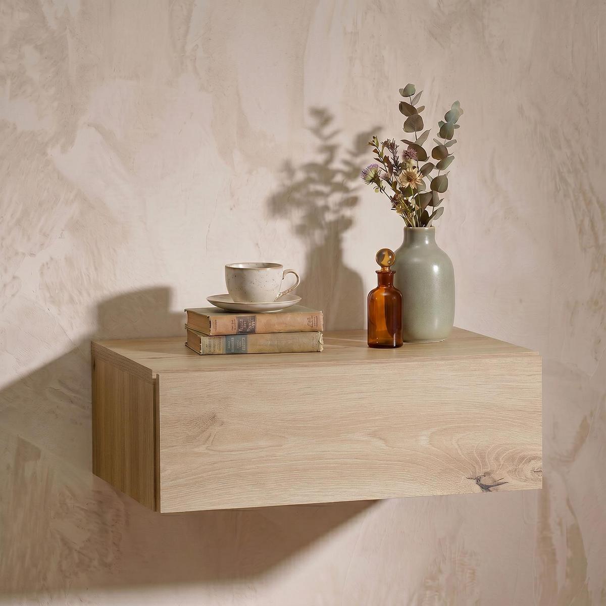 HÄNGENDER NACHTTISCH ANNE - Eiche Artisan, Holzwerkstoff (42/14/30cm) - CARO-Möbel