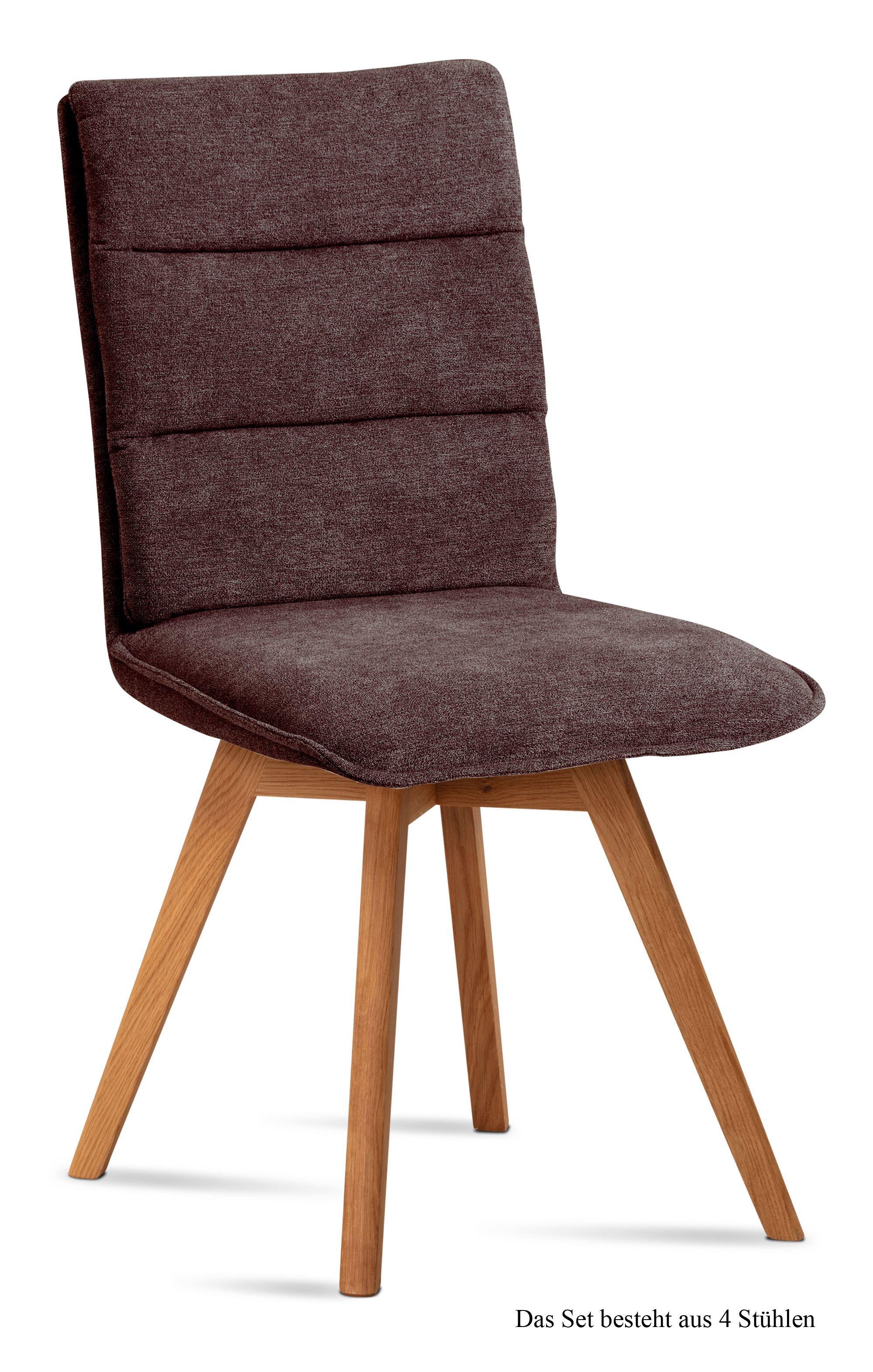 ESSZIMMERSTUHL (4er-Set) Dobra 47x92x60 Eiche geölt/Braun - Eichefarben/Braun, Kunststoff (60/92/47cm) - 58aufmkessel