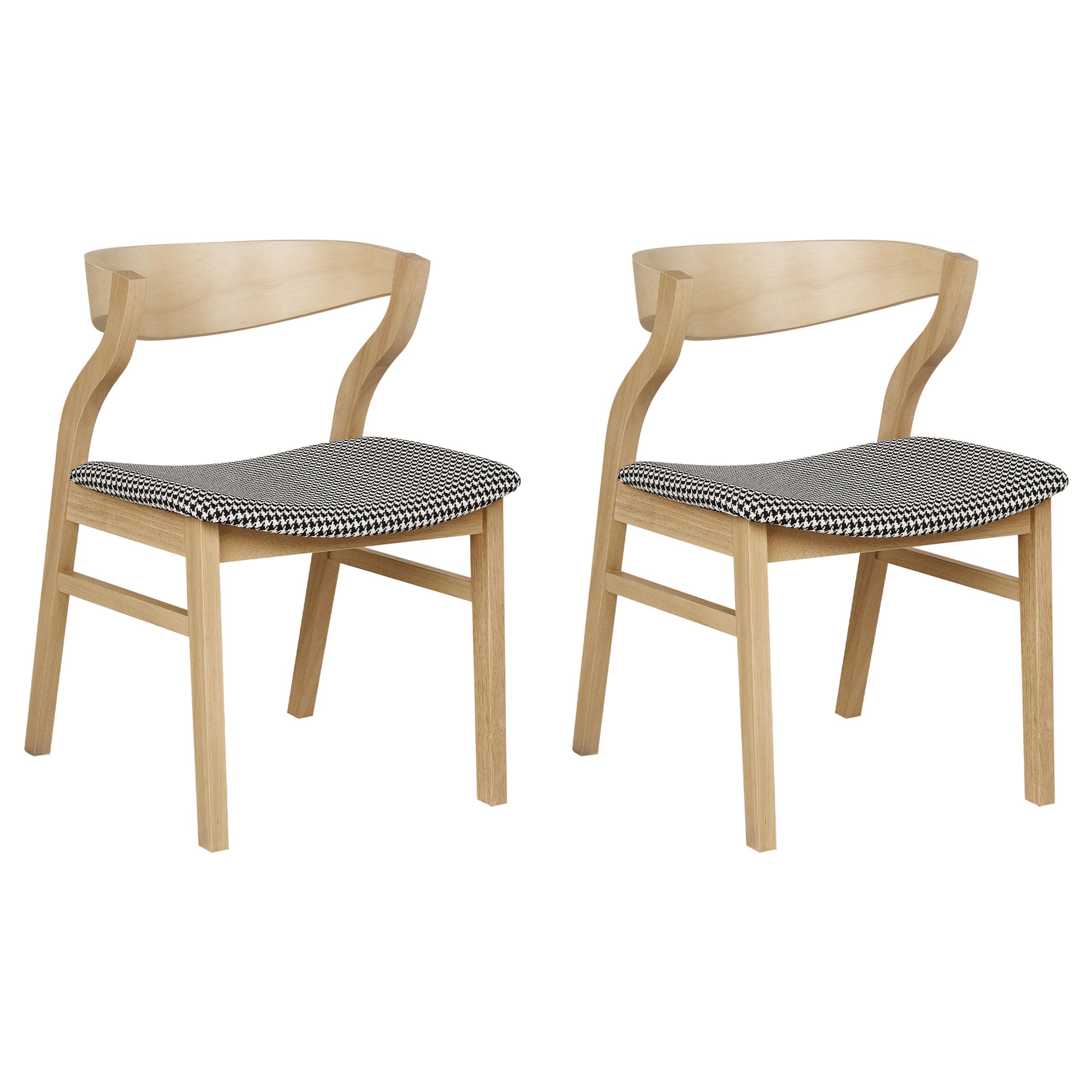 ESSZIMMERSTUHL 2er-Set Braun Maroa - Schwarz/Braun, Holzwerkstoff (51/72/46cm) - Beliani