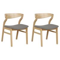ESSZIMMERSTUHL 2er-Set Braun Maroa - Schwarz/Braun, Holzwerkstoff (51/72/46cm) - Beliani